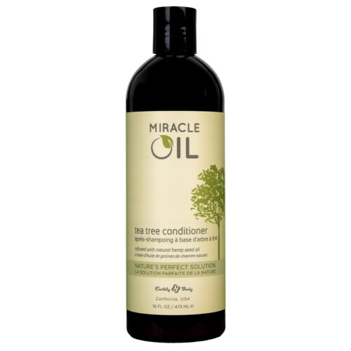 MOC001 MiracleOil TeaTreeConditioner 16oz Front WEB - Surprise Parties
